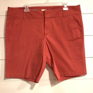 NWT J Crew Sz 14 Dark Coral Bermuda Shorts